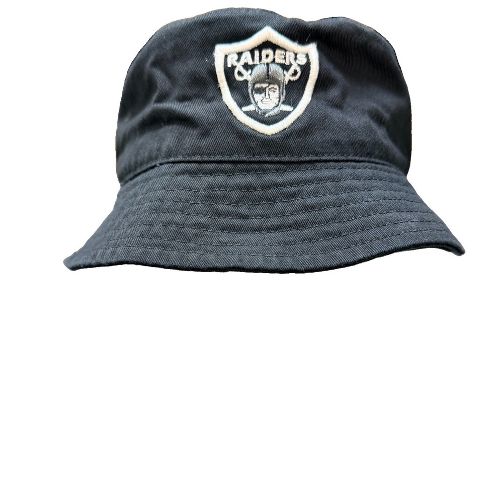 Oakland Raiders Black Bucket Hat NFL National Football League Football Cap